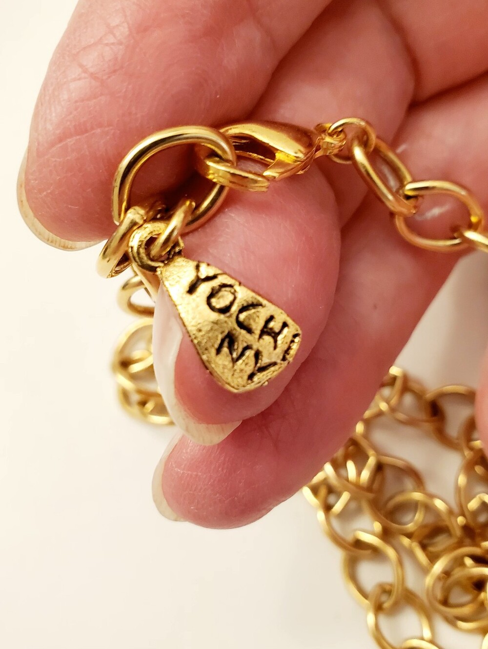 YOCHI NY Gold Tone Vintage Style Medallion Pendant Necklace, 18 inch Chain, $138 - Picture 4 of 5